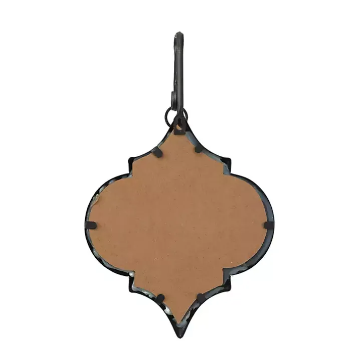 Black Quatrefoil Mirrored Wall Sconce