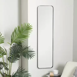 Black Rectangle Beveled Wall Mirror
