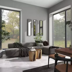 Black Rectangle Beveled Wall Mirror