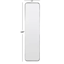 Black Rectangle Beveled Wall Mirror