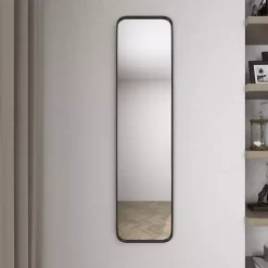 Black Rectangle Beveled Wall Mirror