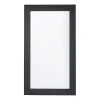 Black Rectangular Wood Wall Mirror, 24x42 in.