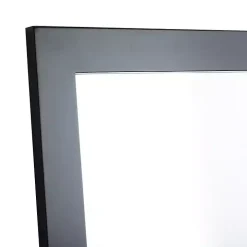 Black Rectangular Wood Wall Mirror, 24x42 in.