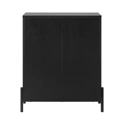 Black Reeded 3-Drawer Dresser
