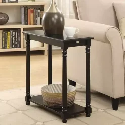 Black Regent Wood Accent Table