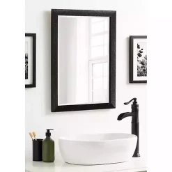 Black Reyna Rectangle Wall Mirror