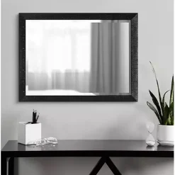 Black Reyna Rectangle Wall Mirror