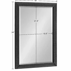 Black Reyna Rectangle Wall Mirror