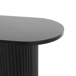 Black Ribbed Pillars Console Table