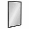 Black Ribbed Renna Wall Mirror, 24x36 in.