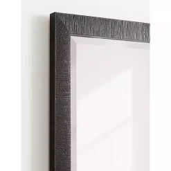 Black Ribbed Renna Wall Mirror, 24x36 in.