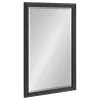 Black Ribbed Renna Wall Mirror, 20x30 in.