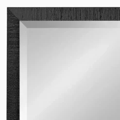 Black Ribbed Renna Wall Mirror, 20x30 in.