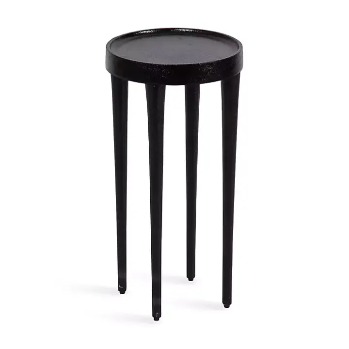 Black Round Modern Cocktail Table
