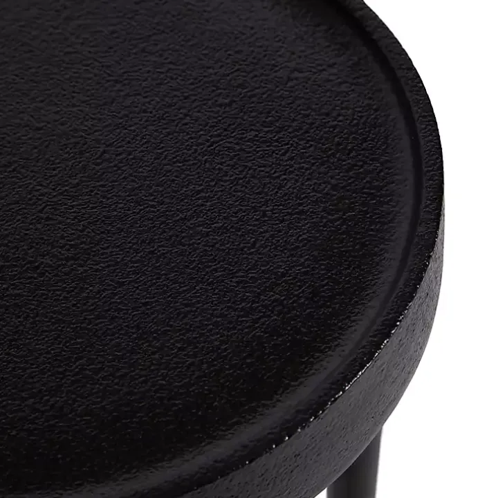 Black Round Modern Cocktail Table