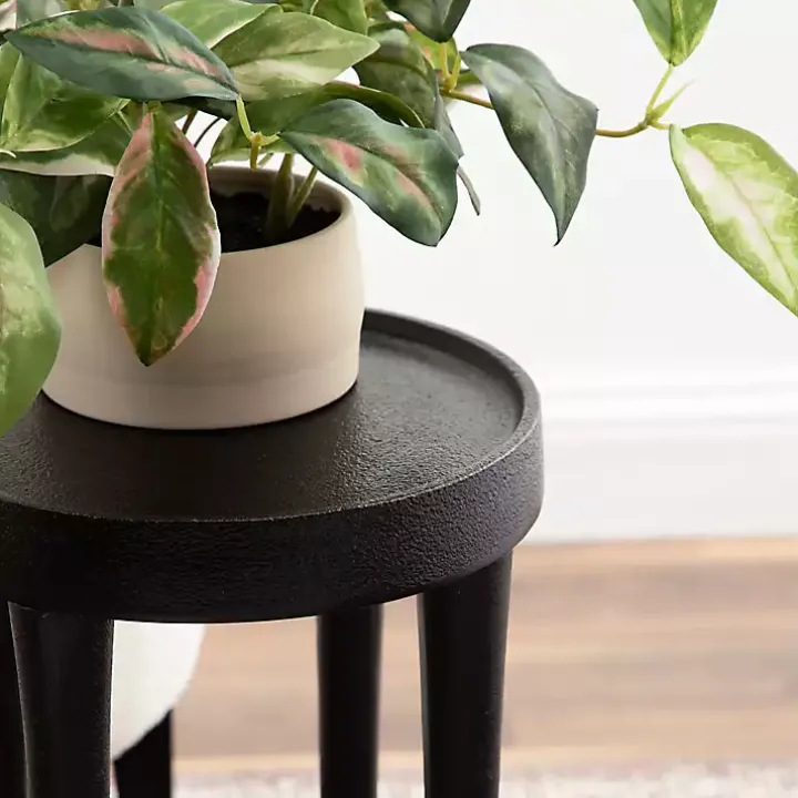Black Round Modern Cocktail Table