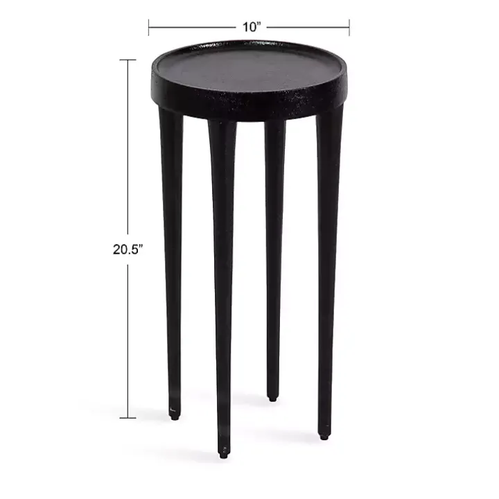 Black Round Modern Cocktail Table