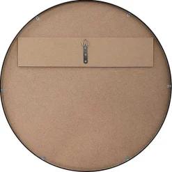 Black Round Simple Frame Medium Wall Mirror