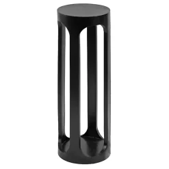 Black Round Wood Devon Accent Table