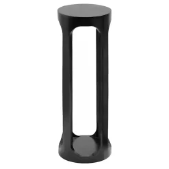 Black Round Wood Devon Accent Table