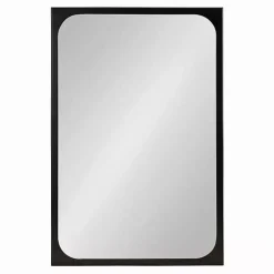 Black Rounded Rectangle Wall Mirror