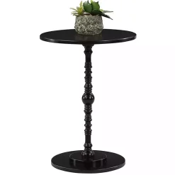 Black Santel Spindle Accent Table