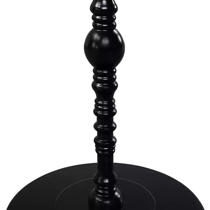 Black Santel Spindle Accent Table