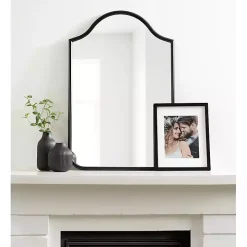 Black Scalloped Arch Fellows Wall Mirror