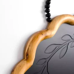 Black Scalloped Monogram G Wall Plaque