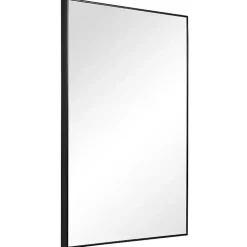 Black Simple Frame Rectangle Wall Mirror
