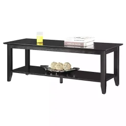 Black Simple Rectangular Coffee Table