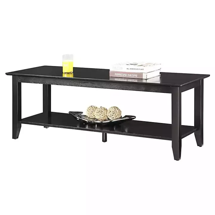 Black Simple Rectangular Coffee Table