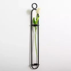 Black Singular Glass Wall Budvase