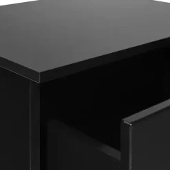 Black Stanley Single Drawer Nightstand