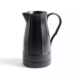 Black Stoneware Pitcher Vase