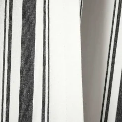 Black Stripe Farmhouse Curtain Panel Set, 95 in.