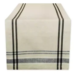 Black Stripe French Table Runner