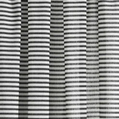 Black Striped Tassel Curtain Panel Set, 84 in.