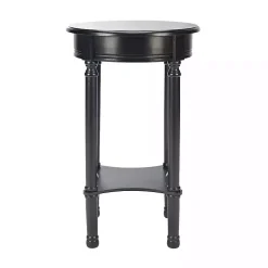 Black Tegan Round Accent Table