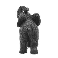 Black Textured Elephant Statue