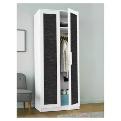 Black Textured Grassweave Peel & Stick Wallpaper