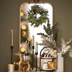 Black Textured Taper Candle Holder, 12 in.