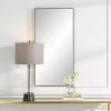 Black Thin Frame Rectangle Wall Mirror