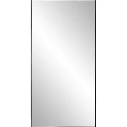 Black Thin Frame Rectangle Wall Mirror