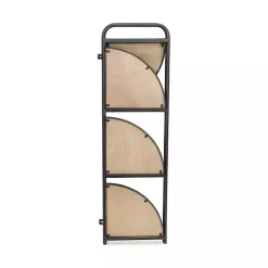 Black 4-Tier Foldable Corner Shelf