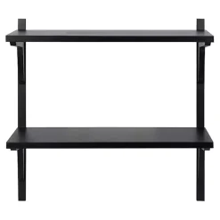 Black Traditional Two-Tiered Wall Shelf