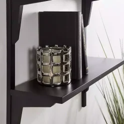 Black Traditional Two-Tiered Wall Shelf