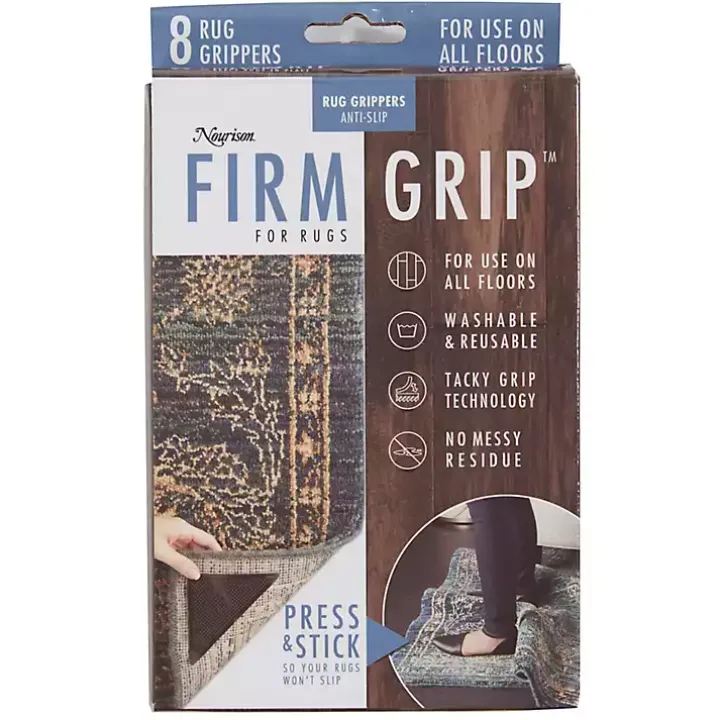 Black Triangle Rug Grippers, Set of 8