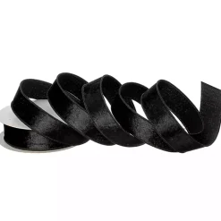 Black Velvet Dupioni 10 yard Christmas Ribbon