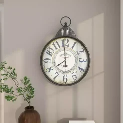 Black Vintage Pocket Watch Wall Clock